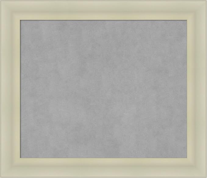 Amanti Art Silver Framed Magnetic Board 25x29 Medium Vision Board for use with Magnets, 100% Metal Sheet to Display Items as Office Decor or for Home Organization in mudroom, Kitchen or Kids Room