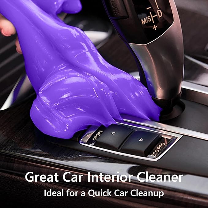 PULIDIKI Car Cleaning Gel for Car Cleaning Putty Car Putty Auto Detailing Tools Car Slime Cleaner Dust Cleaning Gel for Car Interior Cleaner Car Accessories Keyboard Cleaner Purple (4Pack)