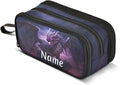 BOENLE Custom Dragon Purple Pencil Case Box Boys Girls Personalized Name Large Pencil Pouch Stationery Pen Bag Organizer for Kids Adults School Office