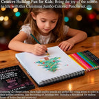 Fuxi Art Supplies for Kids 9-12, Stocking Stuffers | Art Set with 60-Sheet (73lb/120gsm) Sketch Book for Kids Ages 8-12, Jumbo Colored Pencils & Crayons | Ideal Christmas Gifts for Grandkids.