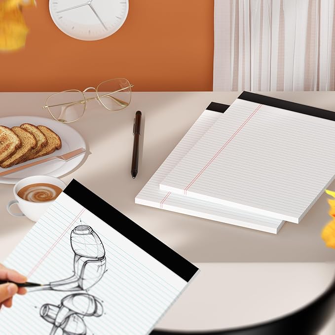 Note Pads 8.5 x 11 Legal Pads 8 Pack Writing Pads Notepads Narrow Ruled Pads of Paper 30 Sheets per Notepad 8.5 x 11'' Legal Note Pad College Ruled Legal Pad Lined Paper for Office Home School