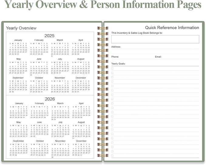 Inventory & Sales Log Book for Small Business – Inventory Ledger Book, Inventory Notebook, Order Tracker for Purchases, Sales & Reorders, 5.8" x 8.5", Green