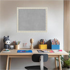 Amanti Art Silver Framed Magnetic Board 18x22 Small Vision Board for use with Magnets, 100% Metal Sheet to Display Items as Office Decor or for Home Organization in mudroom, Kitchen or Kids Room