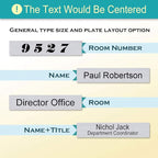 Personalized Office Name Plate 2"x 8" Customize Wall Door Sign NamePlate Adhesive Back