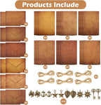 Stationary Paper and Envelopes,Letter Writing Stationery Set,Includes Vintage Papers,Vintage Envelopes,Retro Accessories,Ropes(60 Pieces)