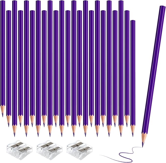 sqzrmdcg 36 PCS Purple Colored Pencils, Pre-sharpened Professional Wooden Art Pencils Set for Artists Painting | Premium Drawing Sketching Supplies (Purple)