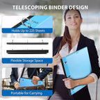 MAKHISTORY 1 Inch Telescoping 3 Ring Binder-4PCS, Flexible Binder with Customized Front Cover, Holds 225 Sheets, School Office Supplies, 4 Colors