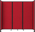 Versare Room Divider 360 Portable Wall Partition | Folding Panels | Large Freestanding Divider | Locking Wheels | Temporary Room Separator