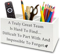 XPH Team Office Pen Pencil Holder Organizer for Desk, Team Appreciation Gifts for Employees, Gifts for Coworkers Women Men Wooden Box Sign for Home Office Desk Tabletop Decorations