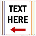My Sign Center Custom Arrow,10x14 Inches, Silver Aluminum, Minimalist Style, Directional Sign