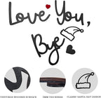 Christmas Love You Bye Wood Sign,Above Door Topper Decoration with Santa Hat,Cute Xmas Sign for Window Wall Express Love&Warm for Your Family Lover,Hallway Entryway Mantle Farmhouse Holiday Home Decor