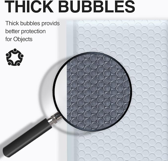 UCGOU Bubble Mailers 10.5x16 Inch White 25 Pack Poly Padded Envelopes Large #5 Mailing Packages Opaque Packaging Postal Self Seal Adhesive Waterproof Boutique Shipping Bags for Clothes
