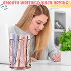 Marspark 120 Pcs Highlighters Bulk Chisel Tip Aesthetic 12 Assorted Colors No Bleed Cute Soft Color Marker Pens for Journal Planner Notes School Study Office Supplies