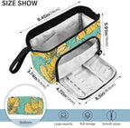 Bolaz Big Capacity Pencil Pen Case Pouch Bag School College Office Organizer for Teens Girls Adults Student-Yellow Flower Pattern