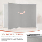 AMUSIGHT Double-Sided Large Cork Board with Linen, 48" x 36" Foldable Hanging Aluminum Framed Bulletin Board, Vision Board Pin Board Corkboards for Walls, Office, School Decor, 20 Pushpins