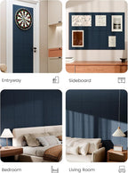 Bumusty Large Cork Board Alternative-36 x24 Felt Bulletin Board Tiles, with 30 Pushpins, 40 Adhesive Tabs, 6-Pack Slat Wall Paneling, Cork Boards for Office Push Pin Board Felt Board-Navy