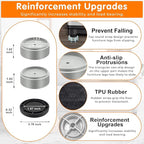 Furniture Risers Bed Risers Heavy Duty 1 inch, 2 inch, 3 inch, 4 inch Round Adjustable Bed Lifts Riser for Desk Legs Table Couch Sofa Chair Refrigerator Washing Machine (1+1 Inch, Gray, 4 Pack )