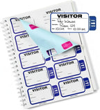 Threshold Tab Expiring Visitor Badge Sign-in Book (200 Badges) | Name Tag Stickers | Hospital, Office & Secretary Supplies | School Hall Passes | Visiting Tag for Hospital | Expiring Visitor Badges