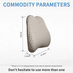 XINJUN Memory Foam car Lumbar Support Pillow - Memory Foam Back Cushion - Used for car Seats, Office Chairs, recliners, Sofas, etc. (Beige)