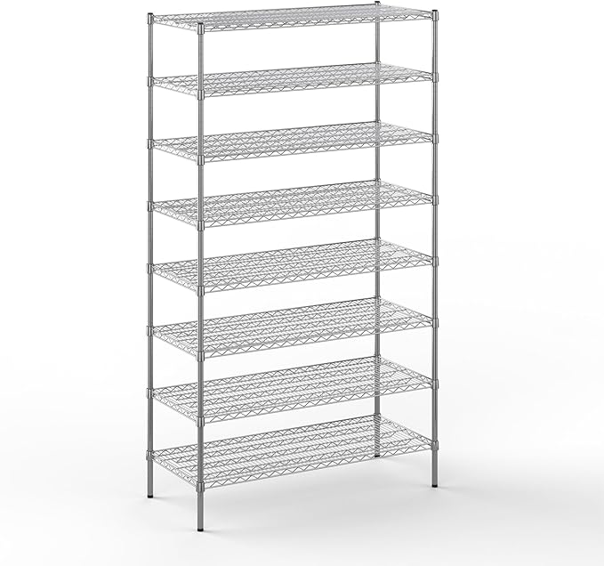 Regal Altair 21" Deep x 48" Wide x 86" Height Wire Shelving Kit | 8-Tier | NSF Commercial Storage Rack Unit