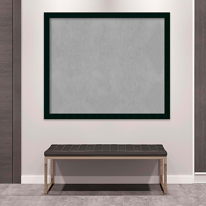 Amanti Art Black Framed Magnetic Board 44x52 Oversize Vision Board for use with Magnets, 100% Metal Sheet to Display Items as Office Decor or for Home Organization in mudroom, Kitchen or Kids Room