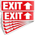 iSYFIX Exit Signs 6 Pack 12x4 Inch with Directional Up Arrows - Rust Free Aluminum, Laminated for UV, Weather, Scratch Resistance - Ideal for Offices, Schools, Theaters, Restaurants