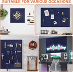 Cork Boards for Walls 48" x 36" Felt Board Alternative, 12 Pack Felt Wall Tiles Bulletin Board, Large Cork Board for Office Pin Board Tack Board Cork Boards