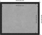 Amanti Art Black Framed Magnetic Board 36x44 X-Large Vision Board for use with Magnets, 100% Metal Sheet to Display Items as Office Decor or for Home Organization in mudroom, Kitchen or Kids Room