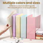 SUNEE 3 Ring Binder 1 Inch 1 Pack, Clear View Binder Three Ring PVC-Free (Fit 8.5x11 Inches) for School or Office Supplies, Gray-Brown