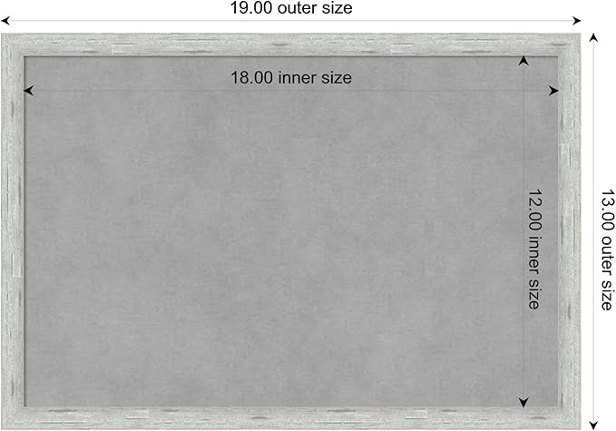 Amanti Art Silver Framed Magnetic Board 13x19 Small Vision Board for use with Magnets, 100% Metal Sheet to Display Items as Office Decor or for Home Organization in mudroom, Kitchen or Kids Room