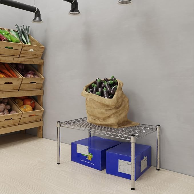 Regal Altair 18''W x 30''L x 14''H Chrome Plated Wire Dunnage Rack | Off The Floor Storage