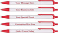 RevMark Personalized Ballpoint Pen, Custom Printed Name, Business or Event Information, Timeless Advertising, USA Made Pens, Promotional Marketing, Smooth Black Ink, Bulk Pack (Red,100 Ct.)