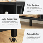 HOMISSUE Cube Storage Organizer Shelf, Rustic Short Wide Bookshelf with 6 Cubes, Industrial Low Cubby Bookcase with 3-Tier Shelves, Horizontal Book Case for Living Room, Office, Black