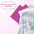 Two Pocket Folders, RAZCC 50 Pack 2 Pocket Folders Fit Letter Size Paper, Paper Folders with Pockets for School Office Business Home (Rose Purple)