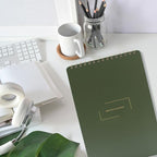 Merely Home | Meeting Notebook for Work | 8.25" x 11.75" | Project Planner | Simple Design | Multiple Layouts | Office and Business Planner (Pink, Meeting Planner - Portrait)