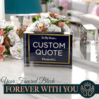 Custom Acrylic Sign Personalized, Custom Desk Name Plate, 18 Styles, (5"x7"), With Gift Box, USA Made by Acryluxe. (Folsom)