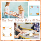 Lovarywow Corgi Sticky Notes Gifts - 9Pack Cute Sticky Notes 3x3 Cartoon Corgi Gifts for Corgi Lovers Corgi Notepads Funny Dog Post Pads for Women Office School Supplies 450 Sheets