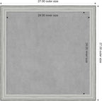 Amanti Art Silver Framed Magnetic Board 27x27 Medium Vision Board for use with Magnets, 100% Metal Sheet to Display Items as Office Decor or for Home Organization in mudroom, Kitchen or Kids Room