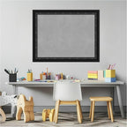 Amanti Art Black Framed Magnetic Board 22x28 Medium Vision Board for use with Magnets, 100% Metal Sheet to Display Items as Office Decor or for Home Organization in mudroom, Kitchen or Kids Room