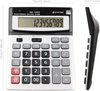 HIHUHEN Large Electronic Calculator Counter Solar & Battery Power 12 Digit Display Multi-Functional Big Button for Business Office School Calculating (1 x Calculator)