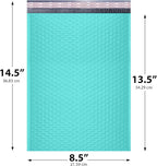Teal Poly Bubble Mailers 8.5x14.5 inch #3 | Self Seal Padded Envelopes | Cushioned Bubble Mailer | Usable Size 8.5x13.5 | WaterProof | Lightweight mailing Shipping Bags | 100 Pack Bulk