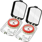 Trekker's Compass Crew Professional Military Lensatic Compass with Mirror, High-Precision Dial, Built-in Magnifier, Luminous Display for Hiking, Camping, Orienteering