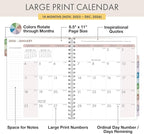 Essential PRO 2026 Daily, Weekly & Monthly Planner, 8.5"x11": 14 Months (Nov 2025 - Dec 2026) Monthly Tabs,Daily Tracking,Notes Pages,Storage Pocket,Bookmark w Sticky Notes (Colorful Botanicals)