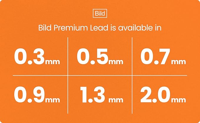 Bild Premium 1.3 mm Mechanical Pencil Lead Refills HB #2 (HB Mega, 1.3 mm)