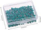 WILLBOND 500 Pack Map Push Pins Map Tacks Small Round Head Push Pins Thumb Tacks for Travel Picture Photo Bulletin Board Wall DIY Craft School Office Home(Green,1/8 Inch)
