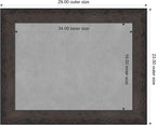 Amanti Art Black Framed Magnetic Board 23x29 Medium Vision Board for use with Magnets, 100% Metal Sheet to Display Items as Office Decor or for Home Organization in mudroom, Kitchen or Kids Room