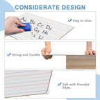 24 Pack Dry Erase Boards, 9"x12" Double Sided Easel Small Whiteboards with Lines for Kids, Students, Education Teacher Classroom, Mini Portable Learning White Boards with 24 Markers, 24 Erasers