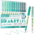 kander Acrylic Gel Pens, 12 Colors Highlighter Acrylic Gel Ink Pens with Bullet Tip,Strong Coverage, Large Ink Capacity, Multi-Purpose Paint Pens for Rock Painting, Crafts, DIY, Art Supplies