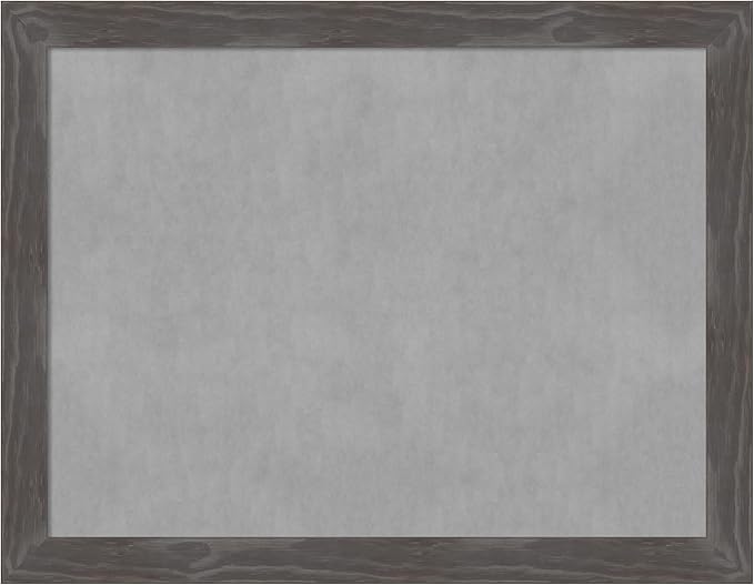 Amanti Art Grey Framed Magnetic Board 21x27 Medium Vision Board for use with Magnets, 100% Metal Sheet to Display Items as Office Decor or for Home Organization in mudroom, Kitchen or Kids Room