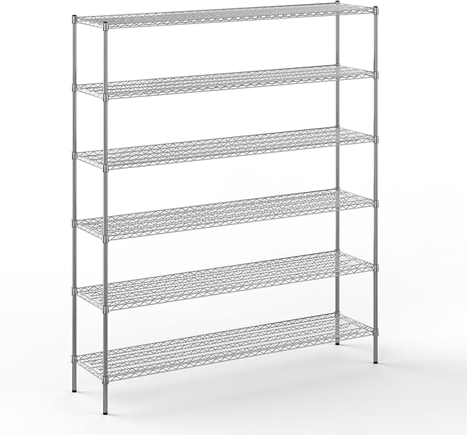Regal Altair 18" Deep x 72" Wide x 86" Height Wire Shelving Kit | 6-Tier | NSF Commercial Storage Rack Unit